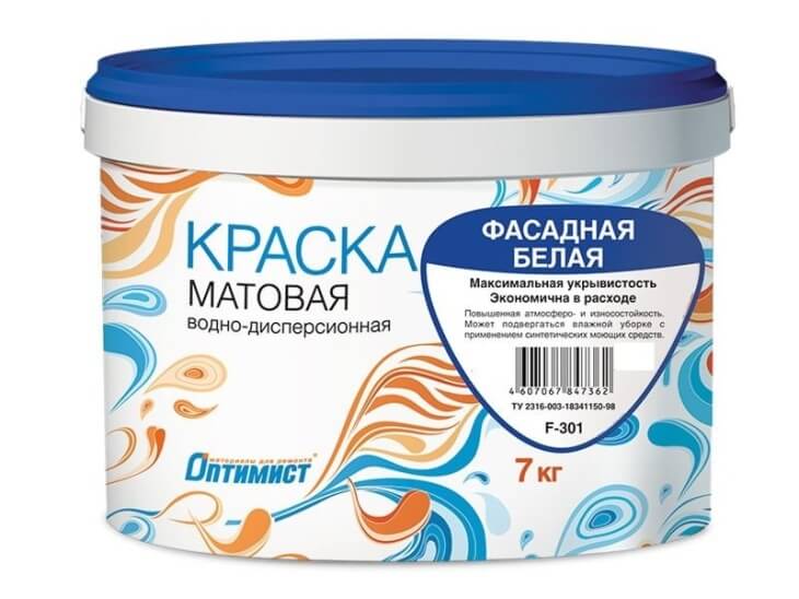 Фасадная краска для наружных работ по дереву на основе растворителя и воды