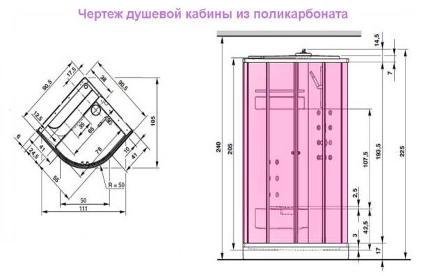 Как сделать душевую кабину из поликарбоната для квартиры: обзор материалов и порядок монтажа