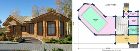 Проекты бань с террасой и барбекю: фото разных вариантов