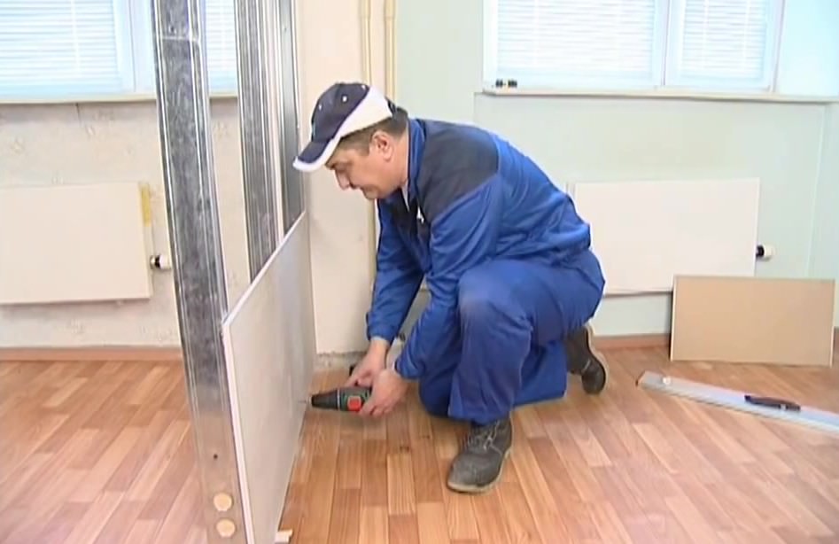 Установка декоративных перегородок из гипсокартона